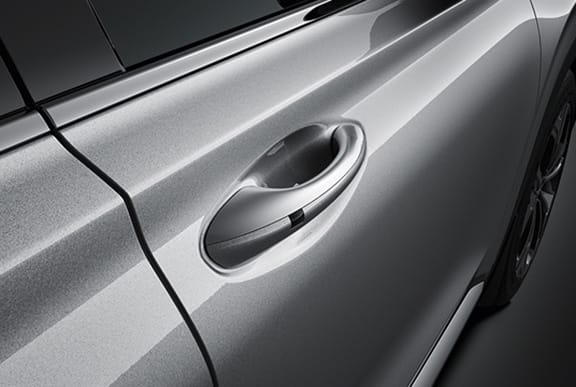 Hyundai Santa Fe Manijas de puertas cromadas.