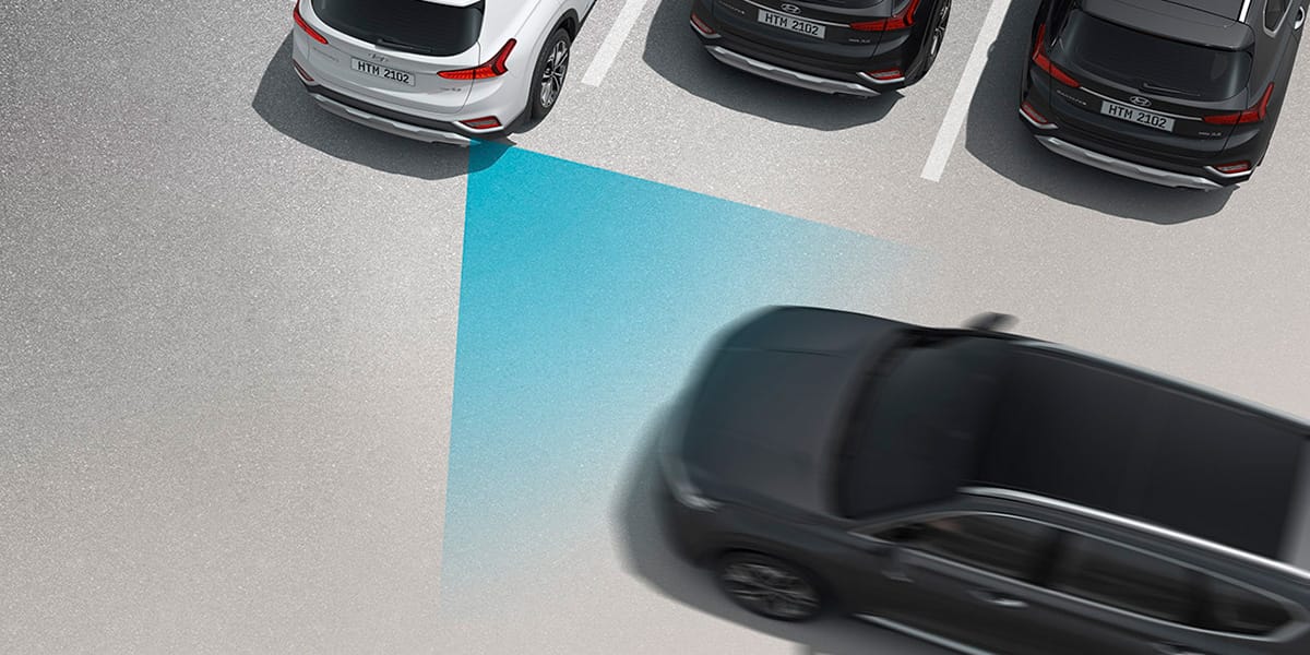 Hyundai Santa Fe Advertencia de Colisión Trasera de Tráfico Cruzado