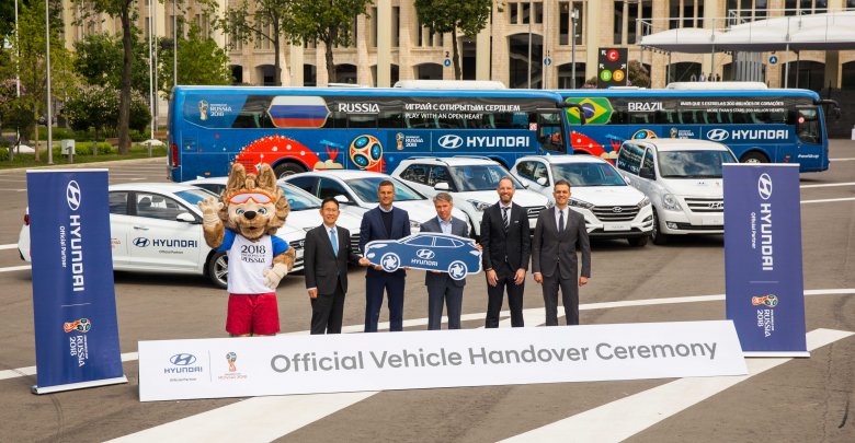 Hyundai entregó la flota de vehículos oficiales para el Mundial